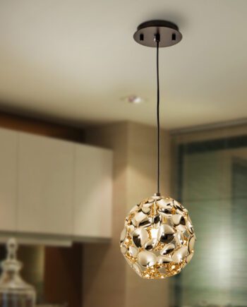 Colgante individual NARISA Oro Rosa con bombilla Led E27