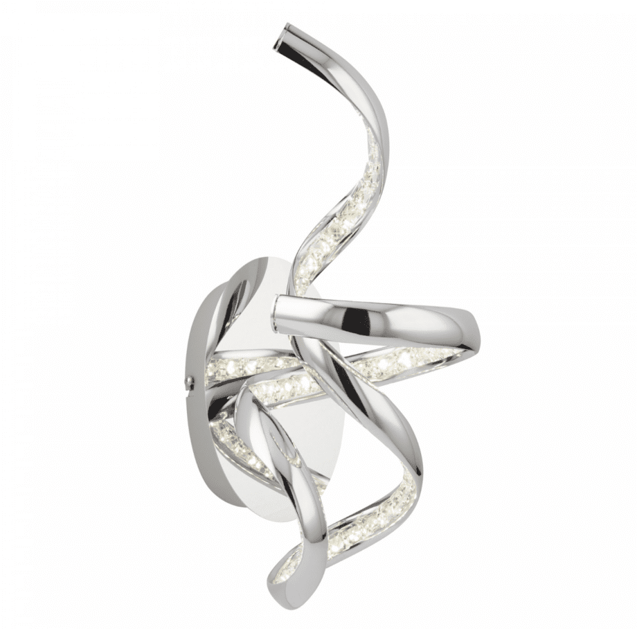 GYRO TWIRLS: Aplique diseño cromo y cristal con 12W Led, 9208CC Search Light. STOCK EN TIENDA