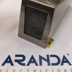 SHEFIELD: Aplique pared níquel satinado, Diseño Trapecio con Ip44, para 2 bombillas Gu10, 5600-2SS Search Light. STOCK EN TIENDA