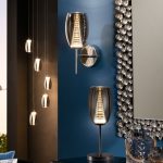 NEBULA:  Aplique cromo y cristal 1 Luz Led 5W Schuller 584659. STOCK DISPONIBLE EN TIENDA