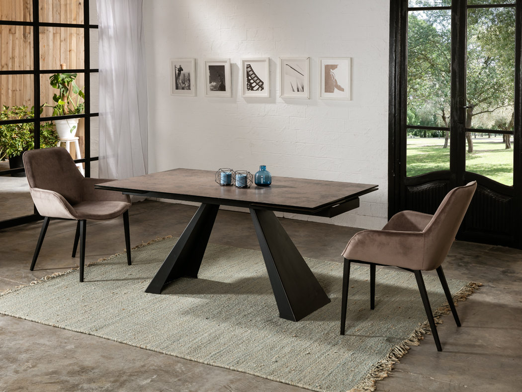 Mesa de comedor de madera negra, mesa de comedor rectangular suspendida  creativa moderna - patas acrílicas, solo mesa de comedor (tamaño 