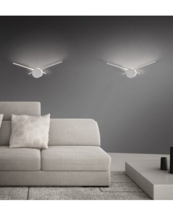 CLOCK - Aplique pared blanco blanco de 12w Led