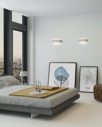 LUCA - Aplique metal blanco texturado de 10,5w Led