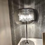 Lámpara sobremesa ARGOS cromo y cristal fumé con 4 luces g9 Led  Schuller