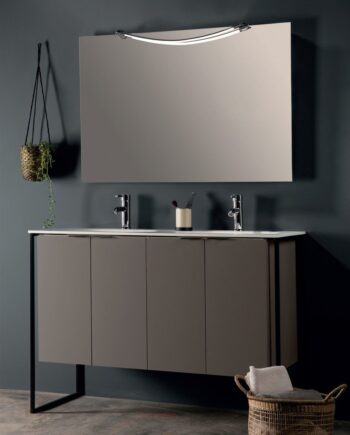 FLOW - Aplique diseño 15w Led luz neutra 4k de 68,5cm curvado a doble clip al espejo