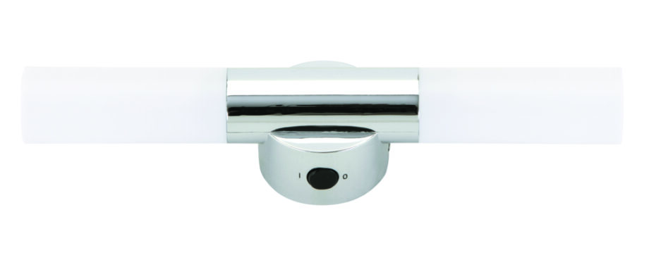 SPLASH: Aplique cromo y blanco pvc para 2 bombillas E14,  2148-028 Briloner. 33cm. STOCK DISPONIBLE EN TIENDA
