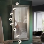 Lámpara LIPSE cromo de 9 colgantes Led