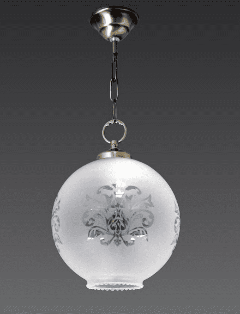 Colgante cristal ESCUDO clásico con cadena dorada Silvioss