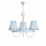 Lámpara Infantil 3 brazos Blanco con decapado azul, 1501 Mercalámpara. STOCK EN TIENDA