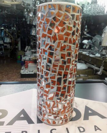 Tulipa cristal cilindro mosaico 2Easy Deco naranja Fabro