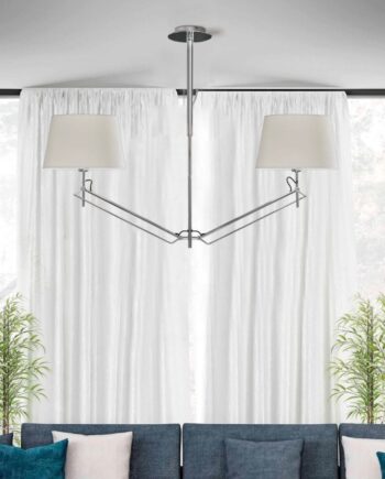 ELBA: Lámpara cromo con 2 pantallas extensible 8133/2 Acb Iluminación. STOCK DISPONIBLE EN TIENDA