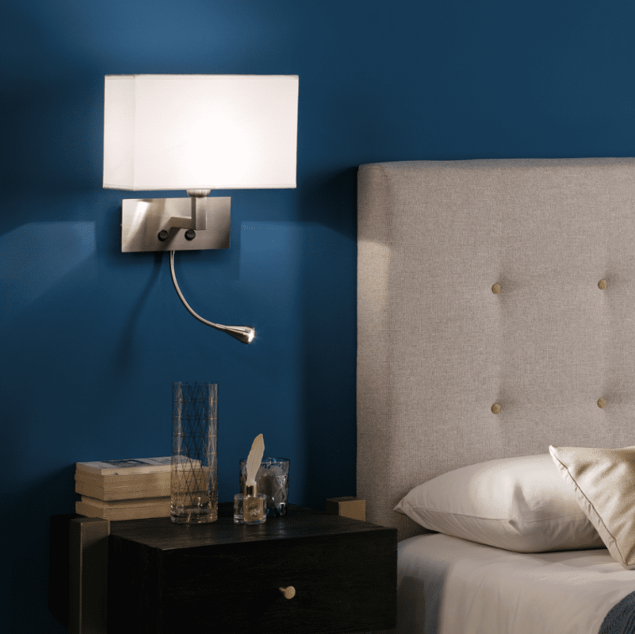 BENET: Aplique pared con pantalla rectangular A167821NMS Acb Iluminación mas lector Led 3w DISPONIBLE EN TIENDA