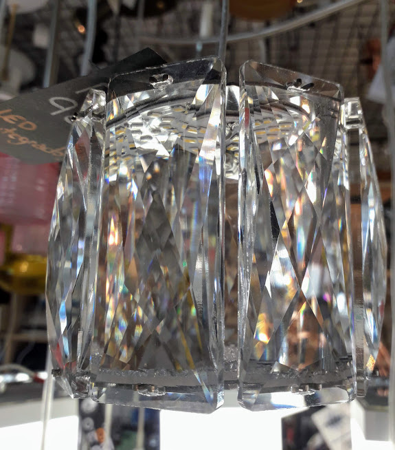 MAXIM: Colgante cromo y cristal tallado con 5W Led, 7761cc Search Light, en luz neutra, 4K. STOCK DISPONIBLE EN TIENDA