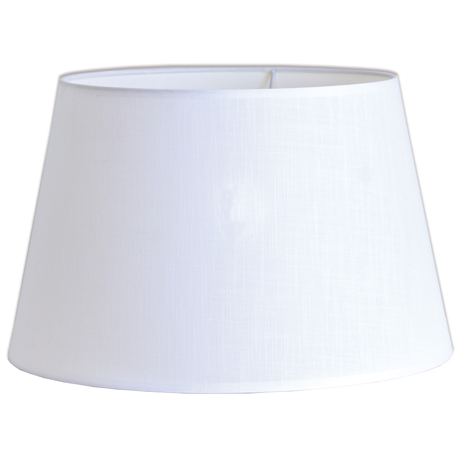 PISA: Pantalla blanca imitación lino, Marinisa. 20, 25cm para E27, forma cónica abierta. STOCK DISPONIBLE EN TIENDA