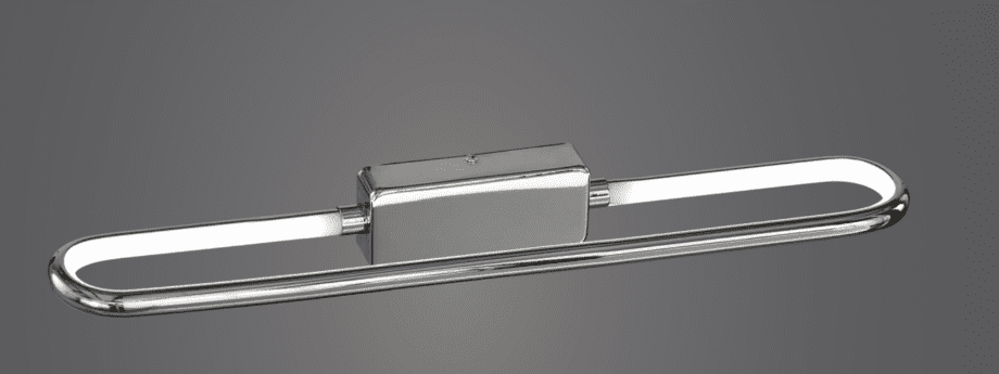 Plafón / Aplique cromo luz indirecta Anperbar Lazo V4066. 60cm 22w en 4k. STOCK DISPONIBLE EN TIENDA