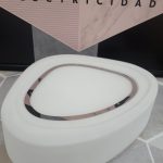 Plafón cristal opal y detalle cromado con 3 portalámparas E27