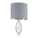 Aplique de pared cromo con pantalla gris 9137cc Search Light. STOCK DISPONIBLE EN TIENDA