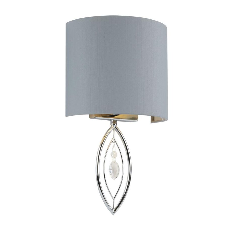 Aplique de pared cromo con pantalla gris 9137cc Search Light. STOCK DISPONIBLE EN TIENDA