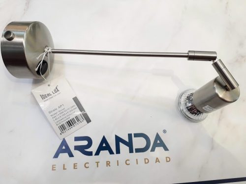 Aplique pared Strale Ap1 niquel gu10 interruptor Ideal lux