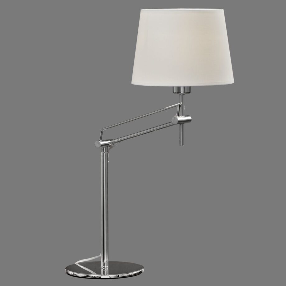 ELBA: Sobremesa articulada cromo con pantalla  S81331CB Acb Iluminación. STOCK DISPONIBLE EN TIENDA