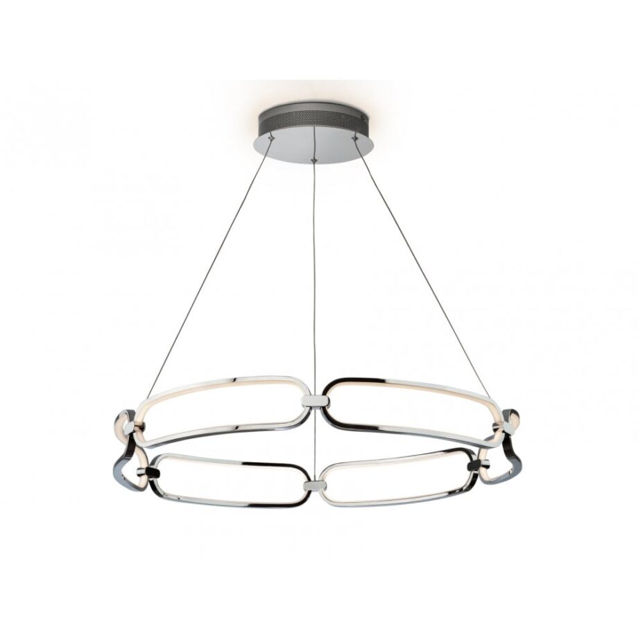 COLETTE: Lámpara redonda Cromo  65w LED con 80cm diámetro 786973 Schuller. STOCK EN TIENDA