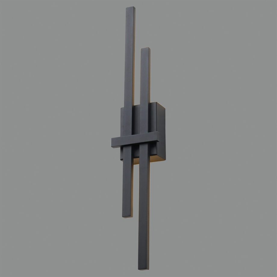 SHADOW - Aplique de luz indirecta metal negro texturado 12w Led