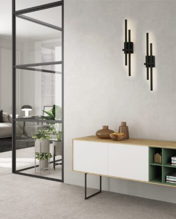 SHADOW - Aplique de luz indirecta metal negro texturado 12w Led