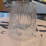 Tulipa de cristal con forma de pantalla cristal transparente