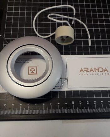 Aro empotrable Gris mate, metálico redondo orientable R 183 SalamandraLuz / Zioneled. STOCK DISPONIBLE EN TIENDA