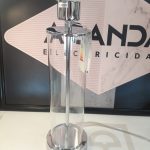 Pie de lámpara de sobremesa CILINDRO en color cromo 787 41cm Marinisa. DISPONIBLE EN TIENDA