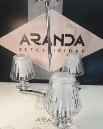 Lámpara de 3 luces cromo y cristal 1941/3 Xiriluz . STOCK DISPONIBLE EN TIENDA