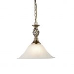 CAMEROON: Lámpara cristal y enfilaje en bronce, 4581-14AB  Search Light, 36cm para bombilla E27. DISPONIBLE EN TIENDA