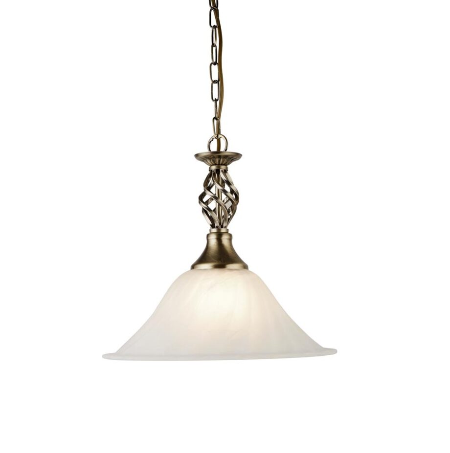CAMEROON: Lámpara cristal y enfilaje en bronce, 4581-14AB  Search Light, 36cm para bombilla E27. DISPONIBLE EN TIENDA