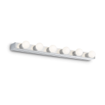 Aplique pared camerino PRIVE cromo 6 E14  Ideal lux OUTLET. DISPONIBLE EN TIENDA>