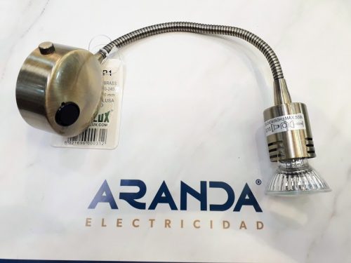 Aplique pared Flex Ap1 cuero gu10 interruptor Ideal lux