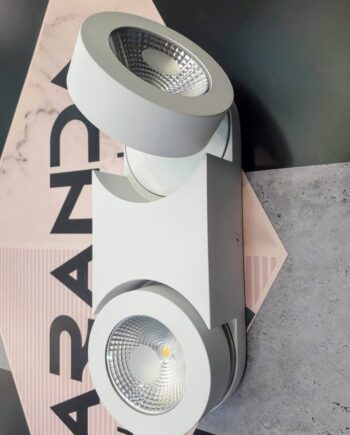 SAWA - Base blanca de dos focos orientables de superficie  2 x 5w Led