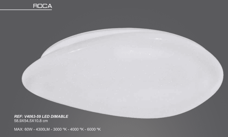 Lámpara de plafón suspendido Led ROCA dimable 59cm Anperbar V4063 60w  DISPONIBLE EN TIENDA