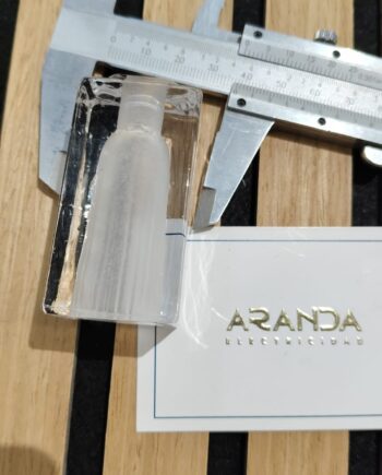 Tulipa cristal rectangular mate para agujero 1,0 cm G4.