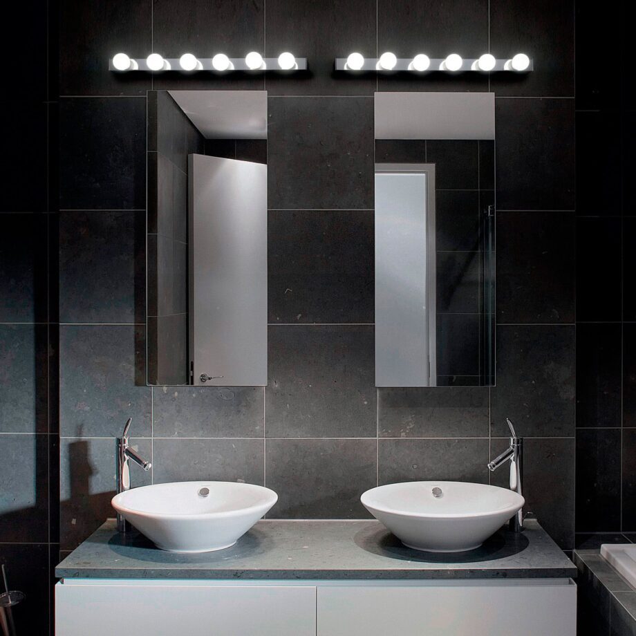 Aplique pared camerino PRIVE cromo 6 E14  Ideal lux OUTLET. DISPONIBLE EN TIENDA>