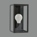 CUBE - Aplique de pared antracita y cristal
