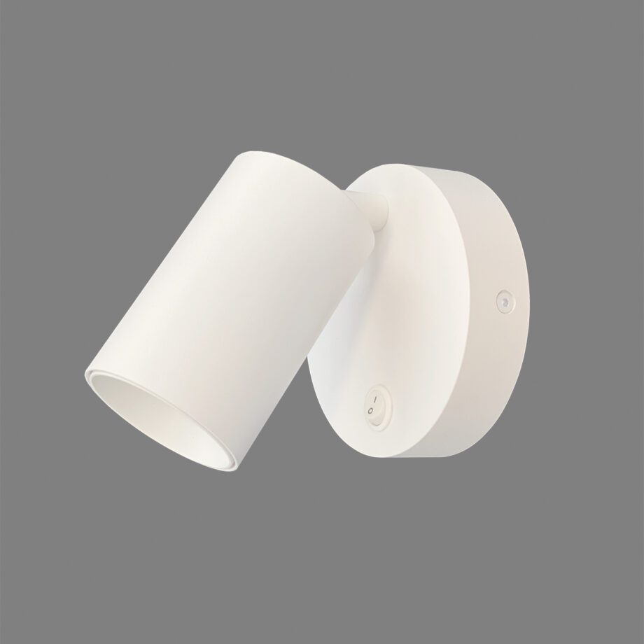 GINA: Aplique de pared gu10  blanco con interruptor A38741B Acb Iluminación.