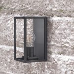 CUBE - Aplique de pared antracita y cristal