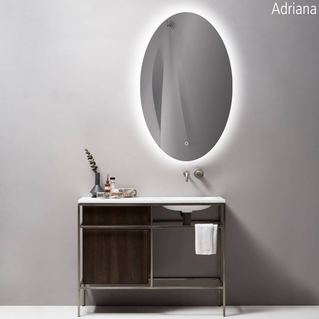 Espejo de baño LED 12070cm antivaho interruptor táctil AICA SANITARIOS
