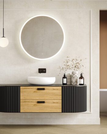 Espejo PETRA redondo iluminado Led perímetro frontal 26w Acb Iluminación