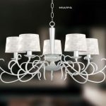 ACACIA: Lámpara de techo color gris  con 5 brazos pantalla 945LA/5P GL Ajp. STOCK DISPONIBLE EN TIENDA