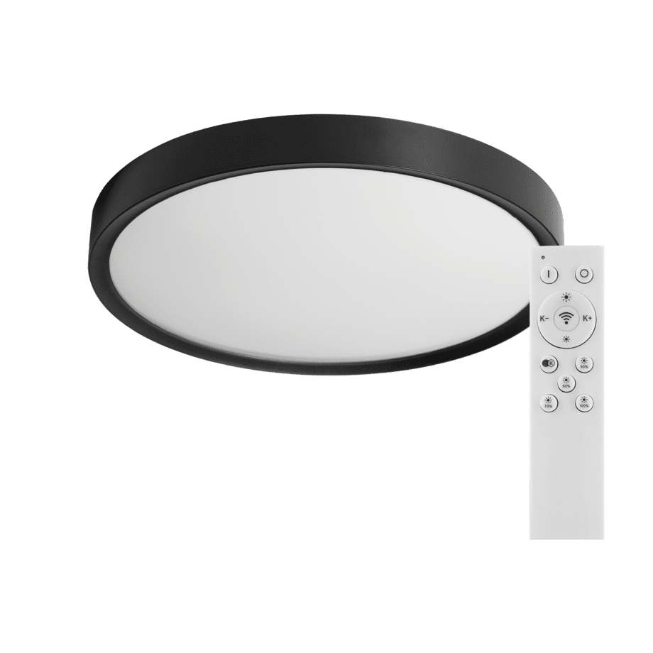 Plafón ASLI con 80W LED perfil negro con APP