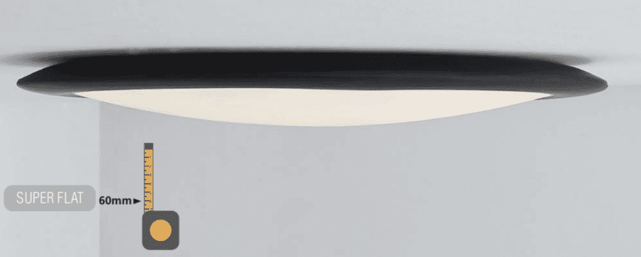 IMAX: Plafón Led Dimable con mando a distancia 32w Negro con 44cm Acb Iluminación