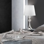 AIRIN: Sobremesa cromo y cristal tallado con pantalla blanca 3246PT Ajp. STOCK DISPONIBLE EN TIENDA