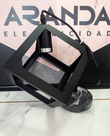Colgante geométrico negro E27, 9200 Acontract-Luz. 16cm. STOCK DISPONIBLE EN TIENDA