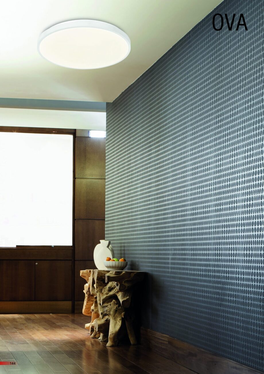 OVA: Plafón 50W Led redondo blanco con perfil blanco dimable con mando a distancia 3k 4k 6k, 10277 Jueric. 40cm diámetro. STOCK DISPONIBLE EN TIENDA